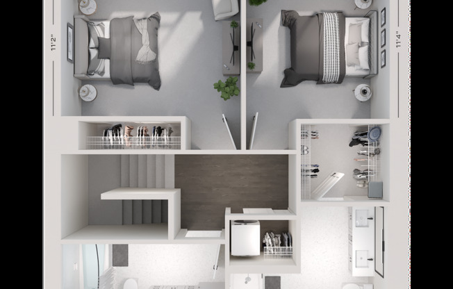 2 beds, 2.5 baths, 1,480 sqft, $3,320, Unit 111