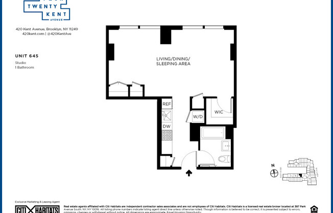 Studio, 1 bath, $4,195, Unit 645