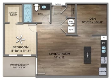 1 bed, 1 bath, 918 sqft, $1,705