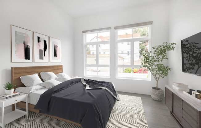 Well Lighted Bedroom  at Edendale Crossing, California, 90026