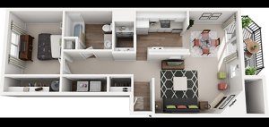 1 bed, 1 bath, 676 sqft, $1,600