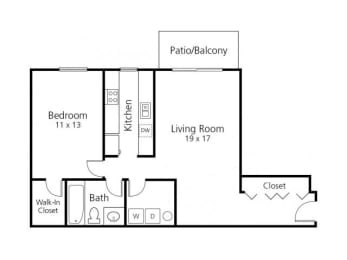 1 bed, 1 bath, 714 sqft, $1,648