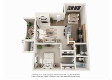 1 bed, 1 bath, 703 sqft, $1,371