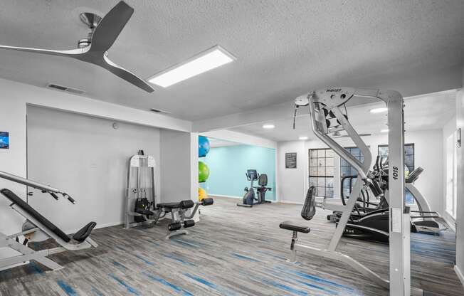 the preserve at ballantyne commons fitness room with gym equipment