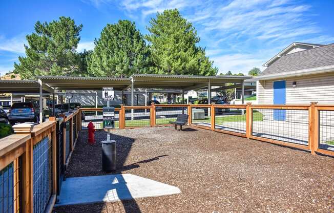 Brand new dog park at our Pocatello Apartments in Idaho