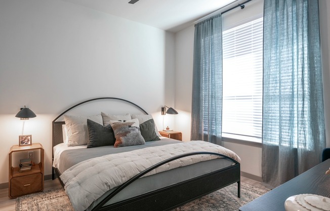 Serenity in every corner of Modera EaDo, including the beautifully appointed bedrooms for restful nights.