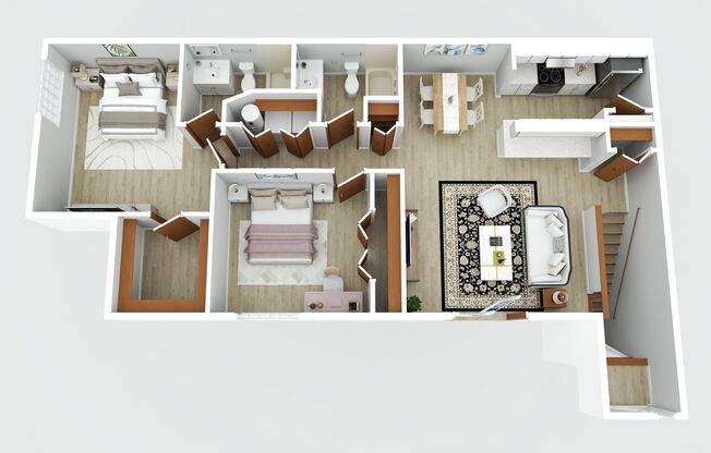 2 beds, 2 baths, 1,050 sqft, $1,599, Unit FV9A