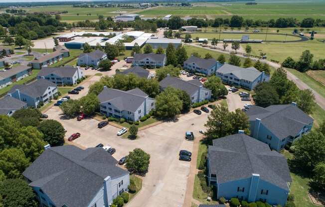 Cottonwood Apartments Greenville, MS Aerial