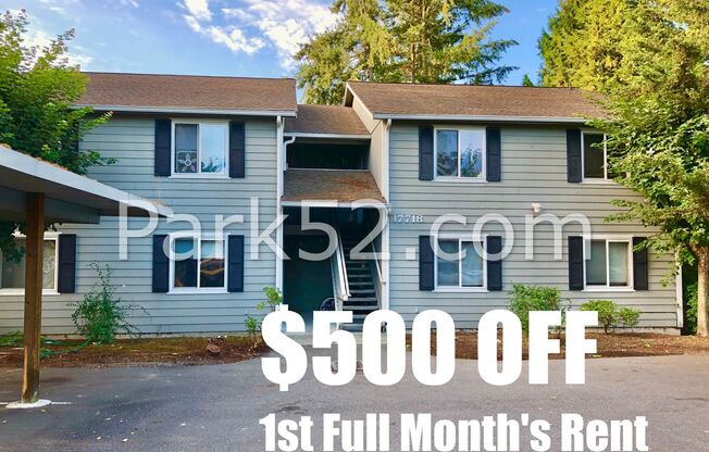 $500 Off 1st Full Month! Puyallup Area 2 Bed 1.5 Bath Apartment