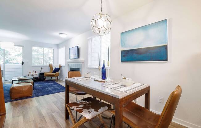 dining area in model