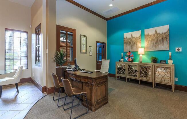 Brightly Decorated Montecito Pointe Leasing Office in Las Vegas Apartment Homes for Rent