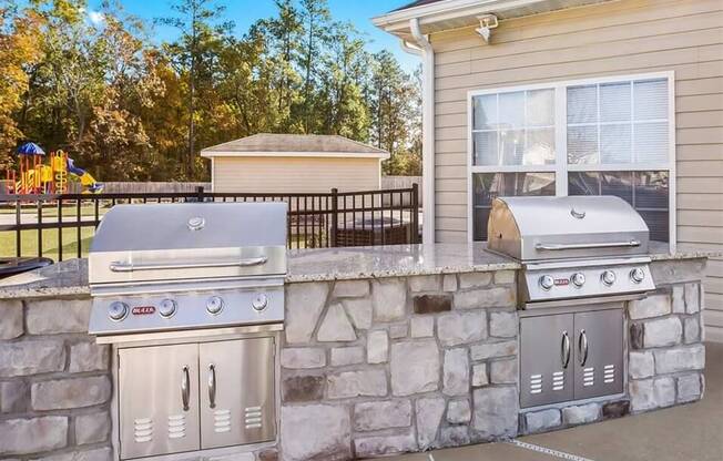 Grilling station at The Park apartments