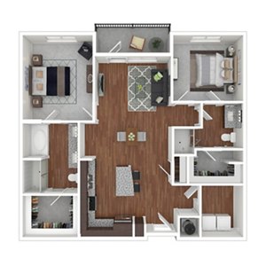 2 beds, 2 baths, 1,135 sqft, $2,791