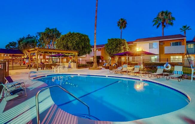 Blue Cool Swimming Pool at Pacific Trails Luxury Apartment Homes, Covina, 91722