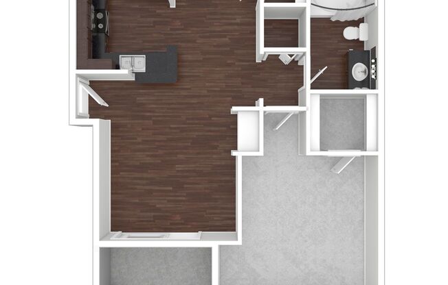 1 bed, 1 bath, 611 sqft, $1,110