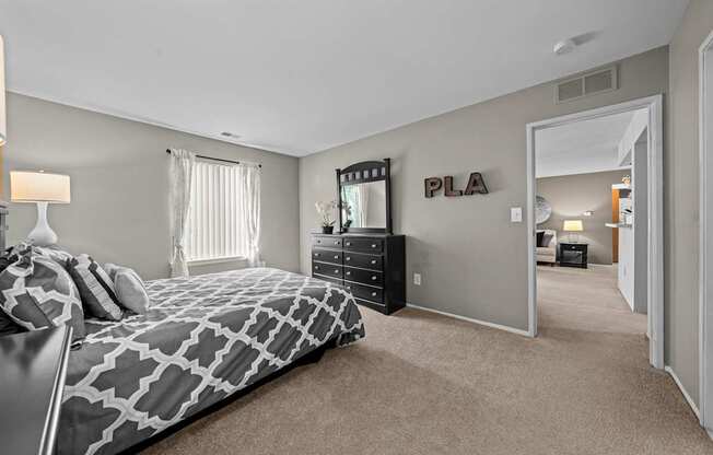 Large bedroom at Park Lane Apartments in Southfield, MI
