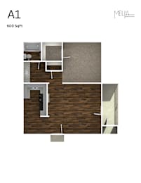 1 bed, 1 bath, 600 sqft, $599
