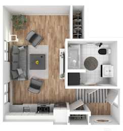 Studio, 1 bath, 432 sqft, $1,449