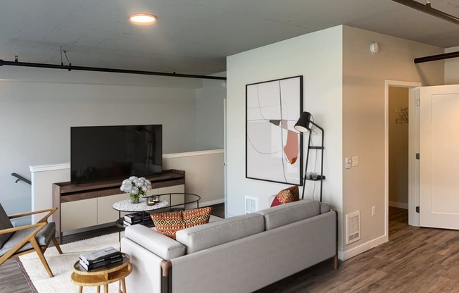 Geo Staged Loft with Sofa and Storage