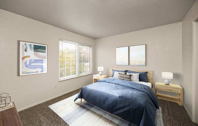 Bedroom with Plush Carpeting