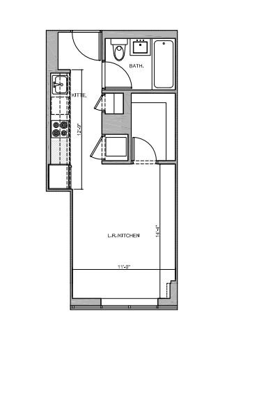 Studio, 1 bath, 386 sqft, $4,311, Unit 1114