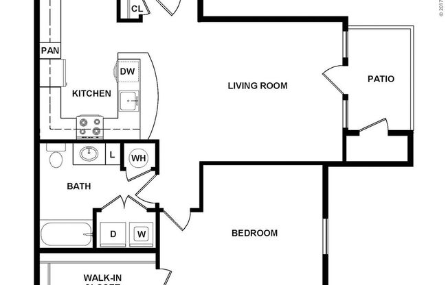 1 bed, 1 bath, 1,003 sqft, $1,324
