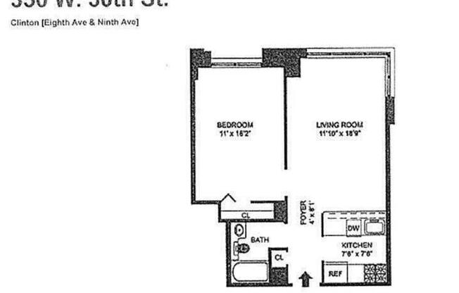 1 bed, 1 bath, 585 sqft, $4,500, Unit 15H