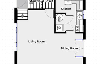 2 beds, 1 bath, 924 sqft, $775, Unit 4