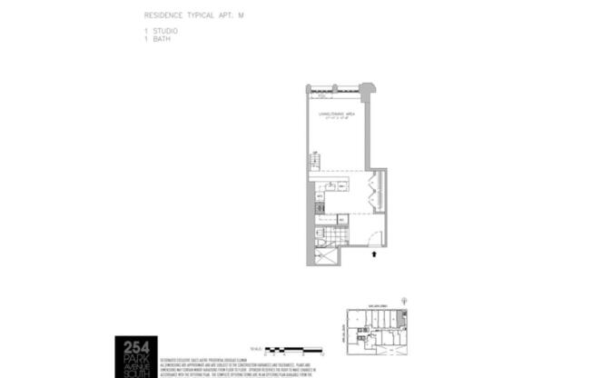 Studio, 1 bath, 671 sqft, $5,500, Unit 4M