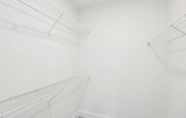 Very spacious closet with shelving