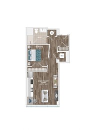 1 bed, 1 bath, 644 sqft, $1,982