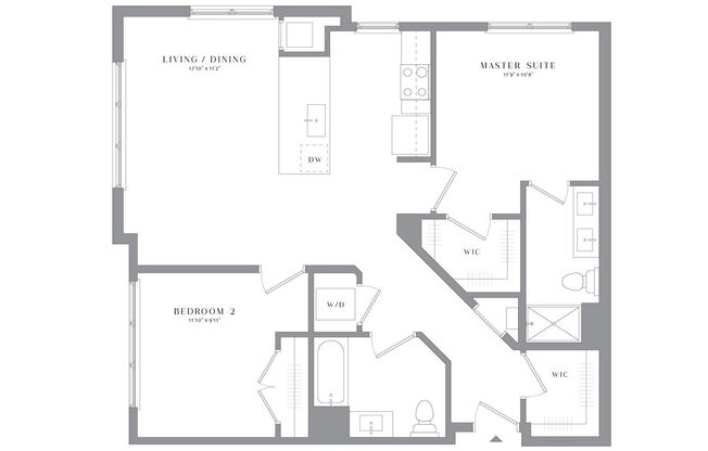 2 beds, 2 baths, 1,045 sqft, $3,050, Unit 3106