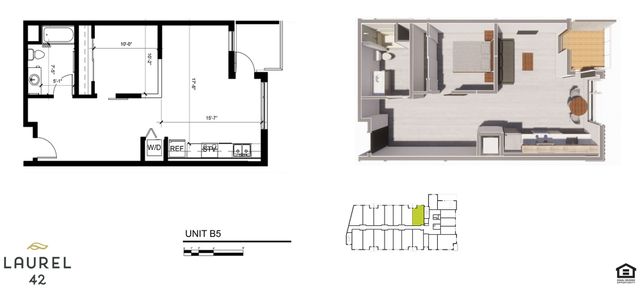 1 bed, 1 bath, 714 sqft, $1,715