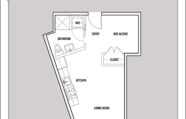 Studio, 1 bath, 448 sqft, $1,510, Unit 261-315