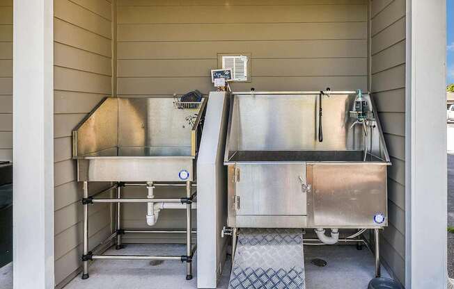 Pet washing station to keep your furry friends clean at Dunedin Commons Apartments in Dunedin FL