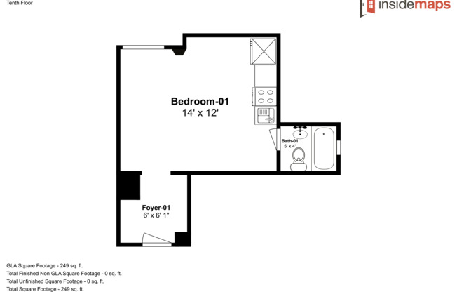 Studio, 1 bath, $1,495