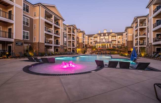 View of pool at Abberly CenterPointe Apartment Homes, Virginia