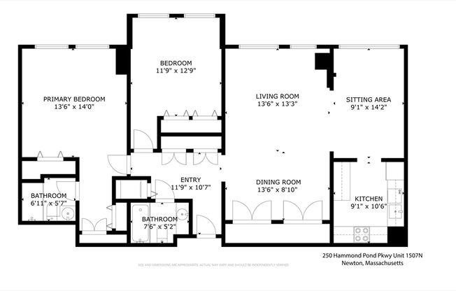 3 beds, 2 baths, 1,627 sqft, $4,995, Unit 1507N