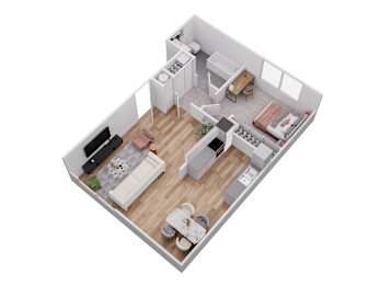 1 bed, 1 bath, 626 sqft, $2,020