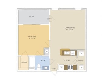 1 bed, 1 bath, 667 sqft, $1,230