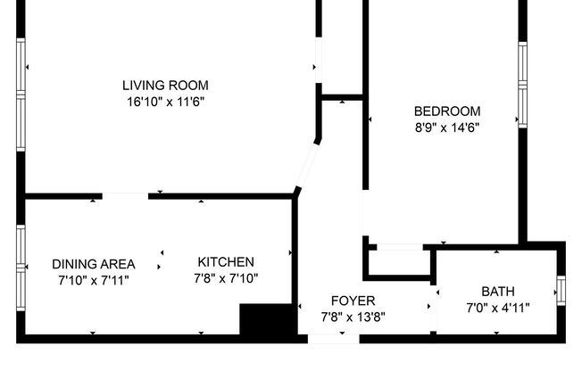 1 bed, 1 bath, 535 sqft, $1,090, Unit 414