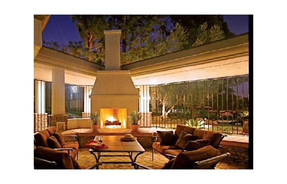 Outdoor Fireplace at Shadowridge Woodbend Apartments in Vista, CA