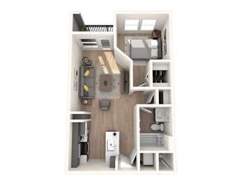 1 bed, 1 bath, 692 sqft, $1,630