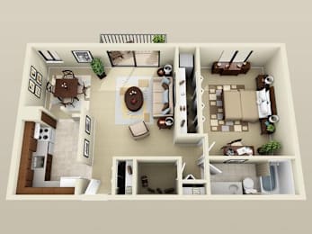 1 bed, 1 bath, 840 sqft, $1,200