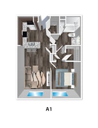 1 bed, 1 bath, 754 sqft, $1,099