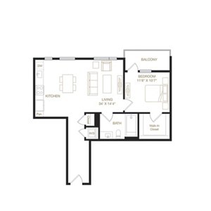 1 bed, 1 bath, 725 sqft, $3,175