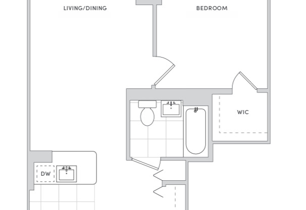 1 bed, 1 bath, 595 sqft, $3,455, Unit 920