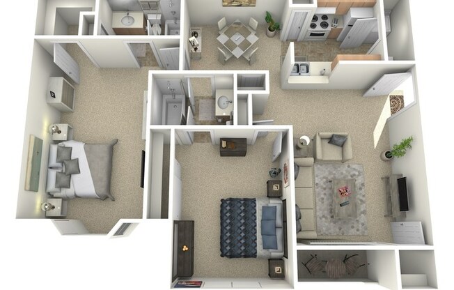 2 beds, 2 baths, 900 sqft, $1,269