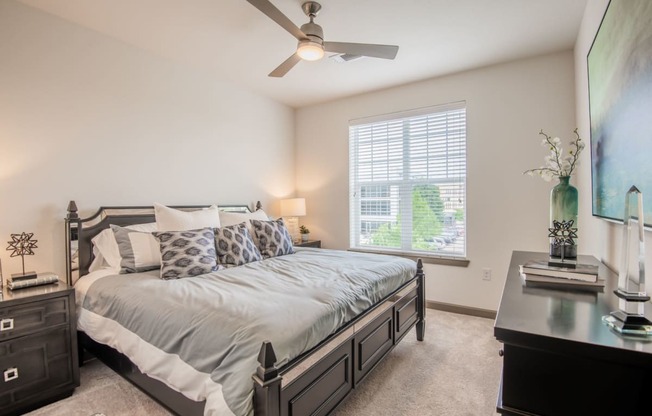 Bedroom With Ceiling Fan at McKinney Village, McKinney, 75069