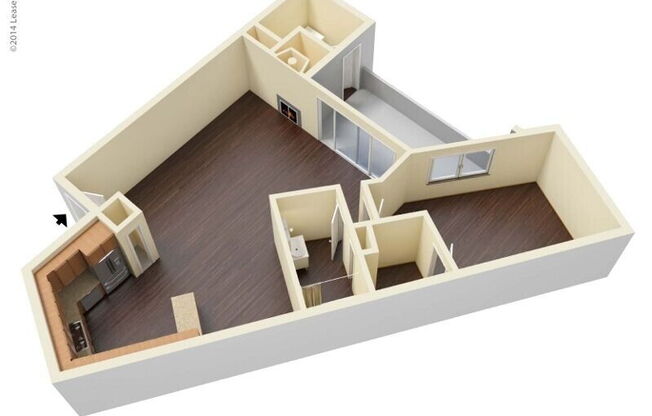 1 bed, 1 bath, 832 sqft, $990